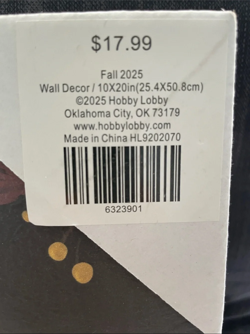 Autumn Wall Art - Black, Orange & Cream